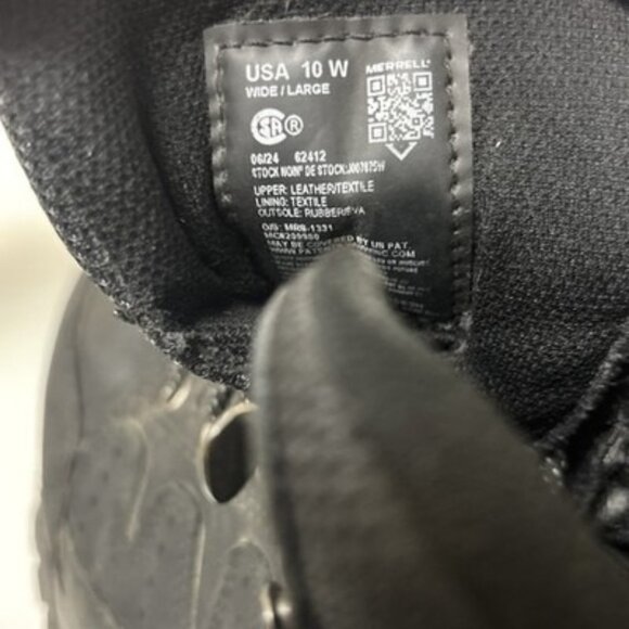 MERRELL Mens Equinox MID WATERPROOF STSP Work Boots Black 10W - Picture 8 of 8